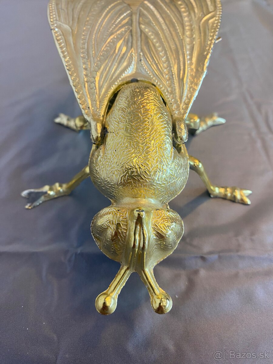 Retro kovový popolník mucha - 6