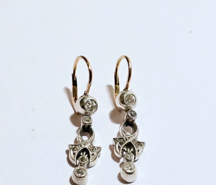 art deco diamantové náušnice ✨✨✨ - 6