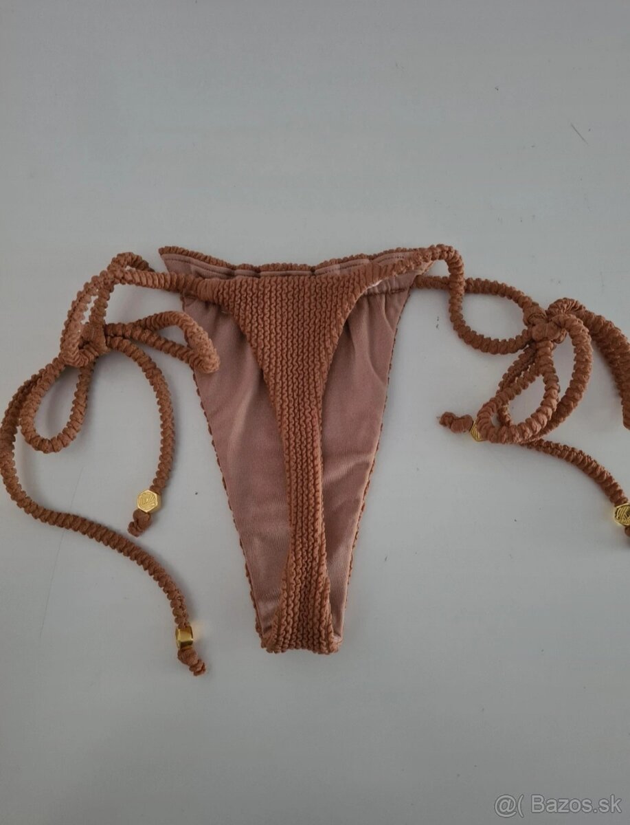 Hnede luxusne plavky Lemonky 3 ks - 6