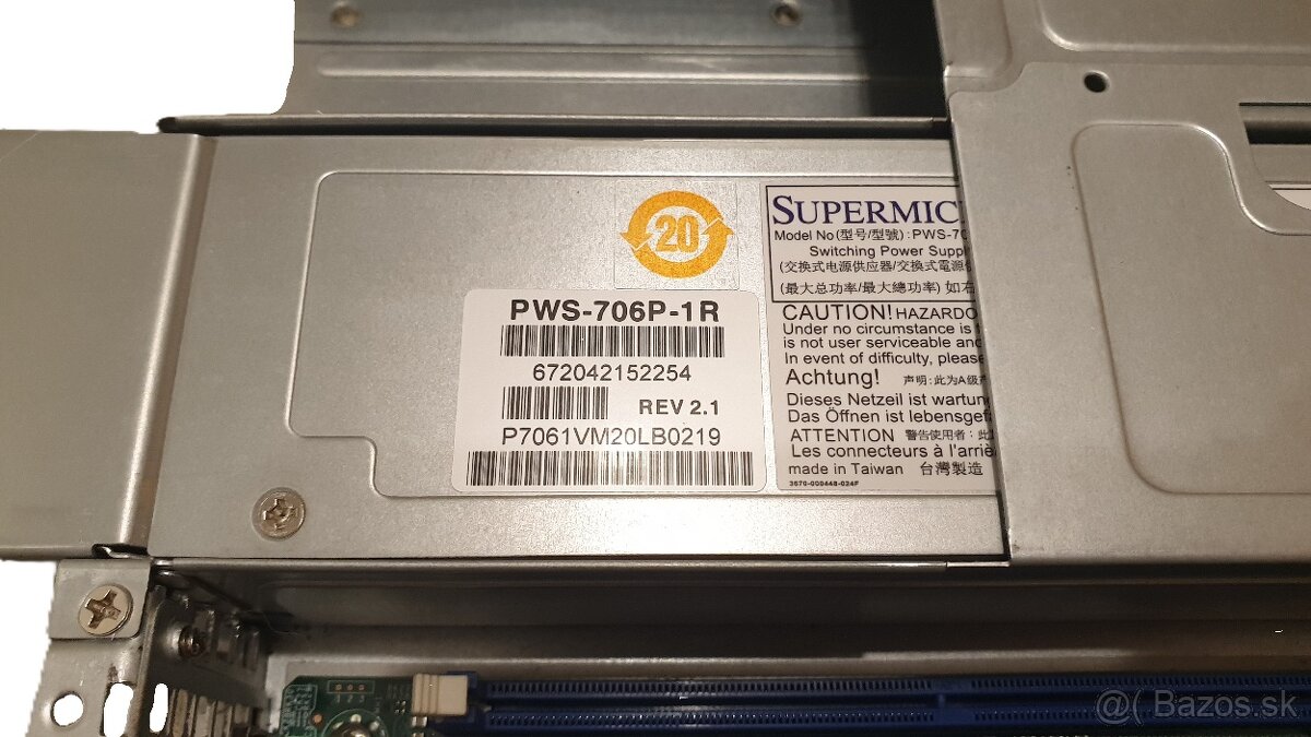 Supermicro server CSE-815TQ X10DRi 19" 1U - 6