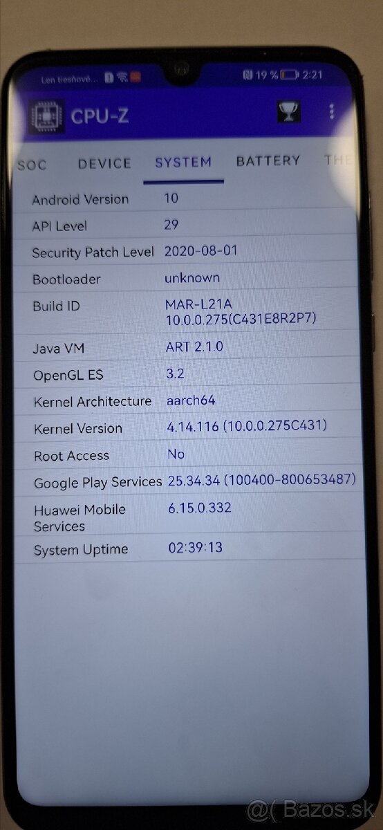 Predám mobilný telefón HUAWEI P30 Lite, 4Gb/128Gb - 6