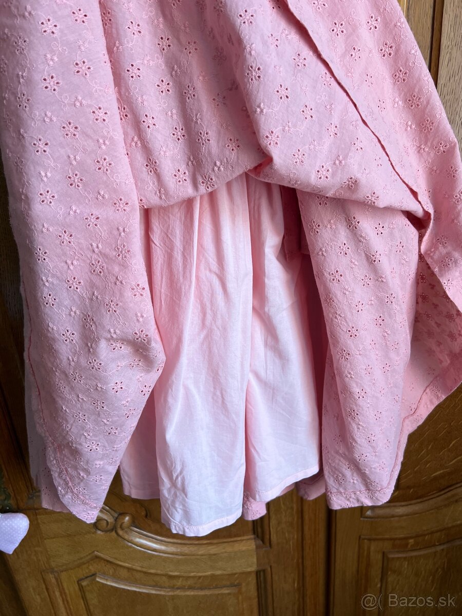 Hearts and found ružová madeirová midi sukňa XS - 6