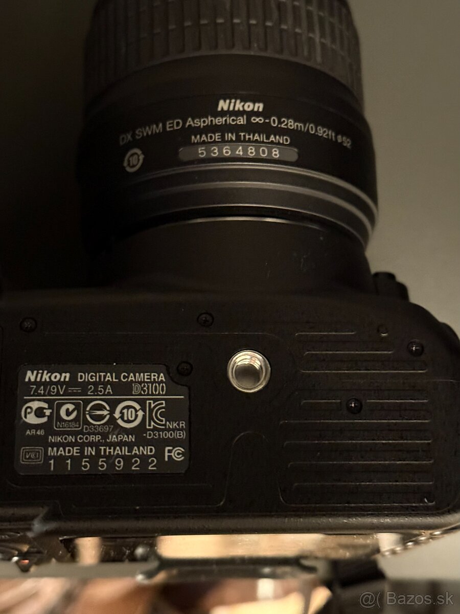 Nikon d3100 + objektív, taška, nabíjačka - 6