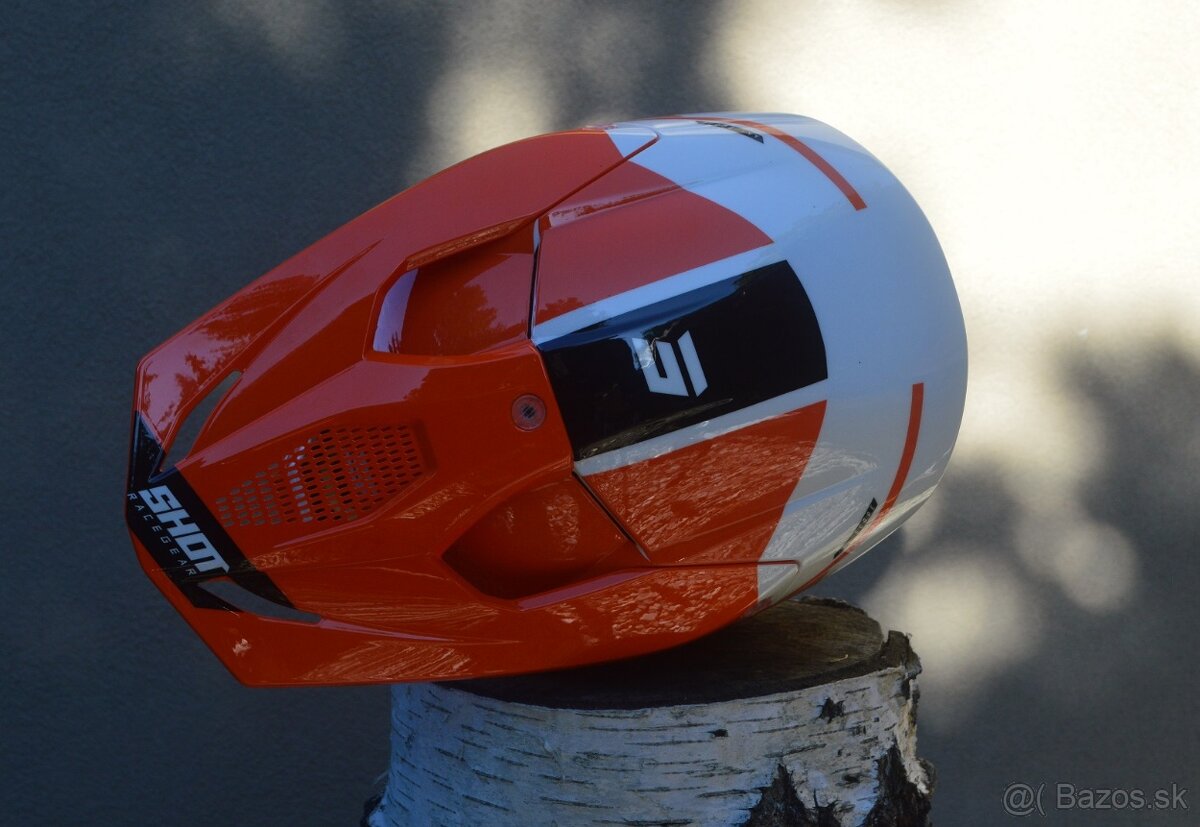 helma prilba okuliare (CE06) shot biela oranžová - 6