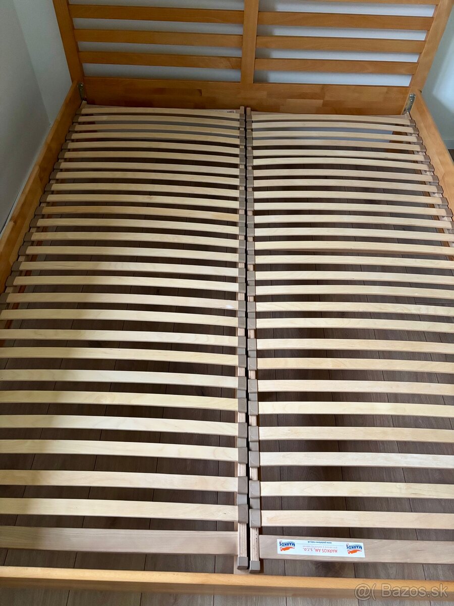 Manželská posteľ 180x200 masív + matrace - 6