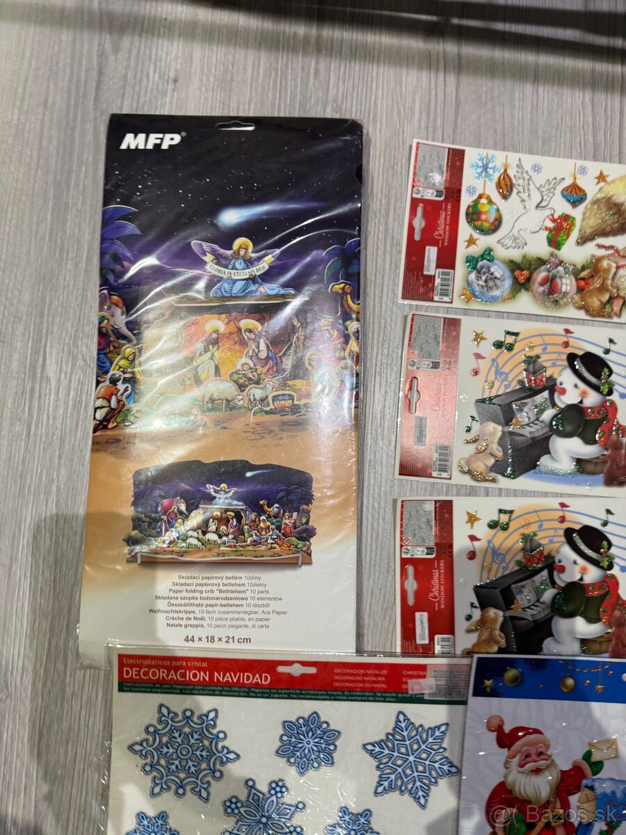 Nálepky vianočné na okno +betlehem - 6