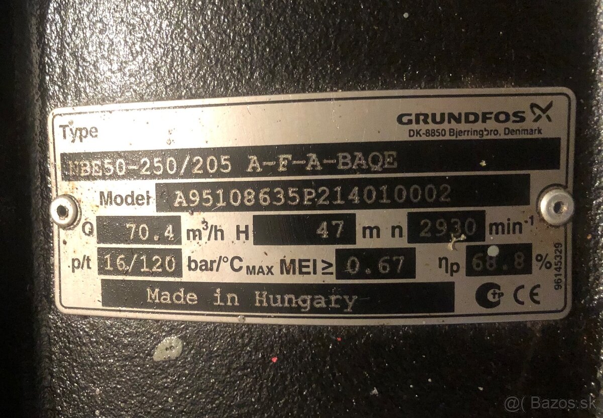 Čerpadlo Grundfos NBE 50-250/205 - 6