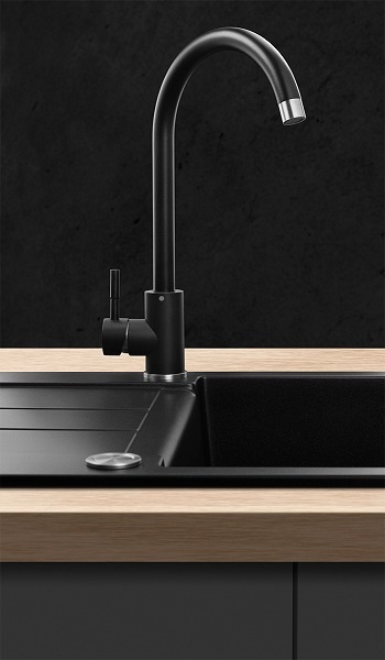 Matná čierna drezová batéria Concept - 6