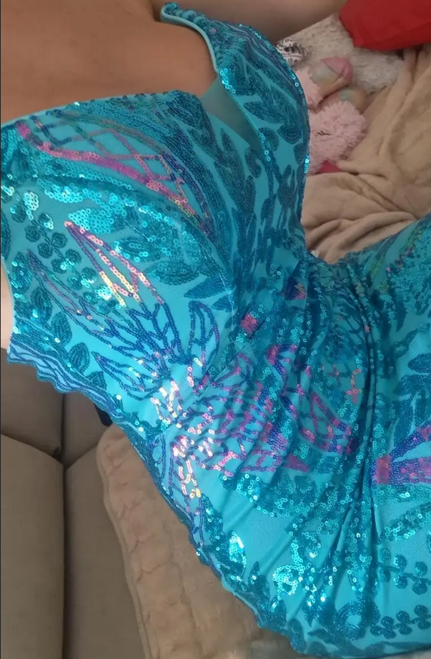 Tyrkysové dlhé spoločenské šaty - 6