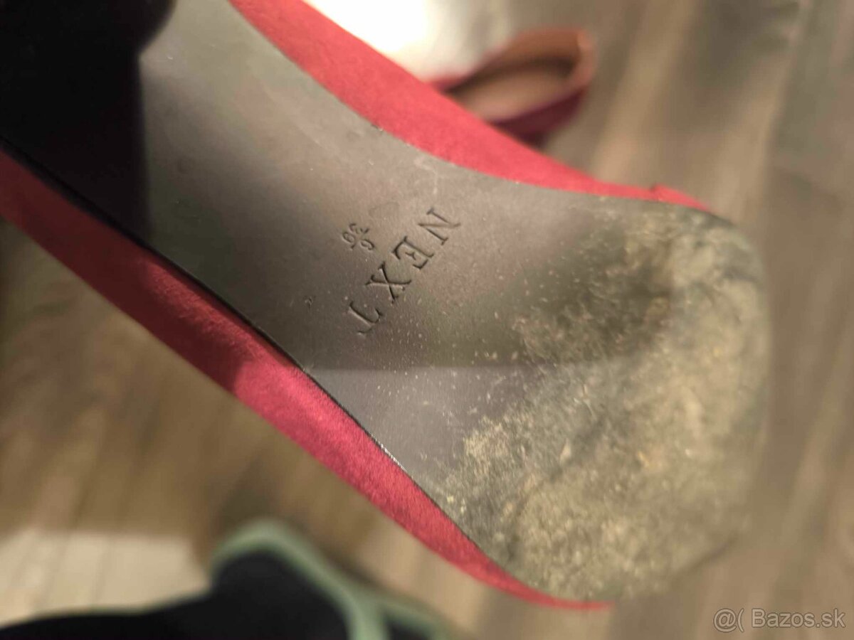 NEXT trendy bordové semišové čižmičky štýlové 39 - 6