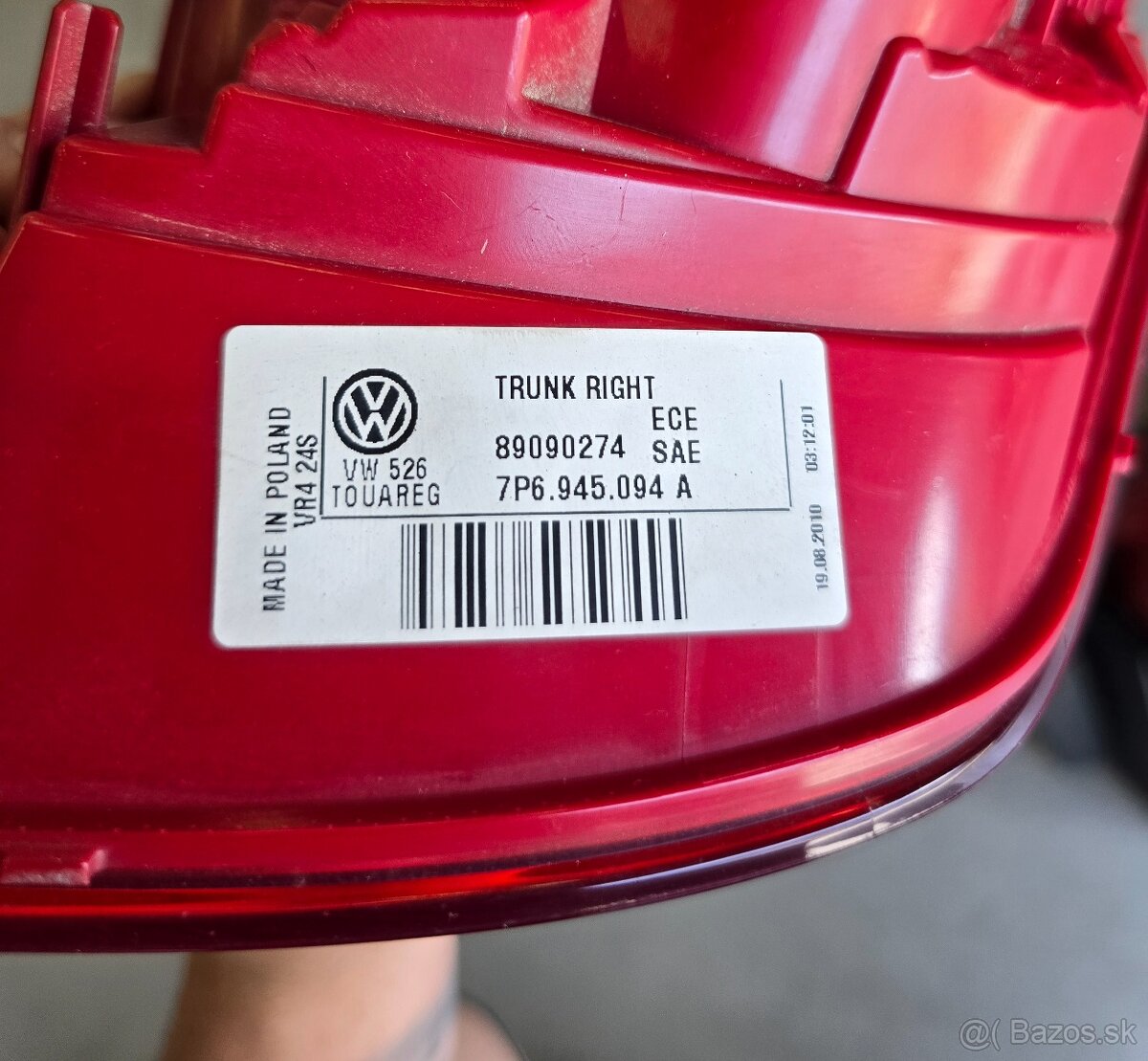 komplet zadné svetlá originál VW Touareg II 2010-2018 - 6