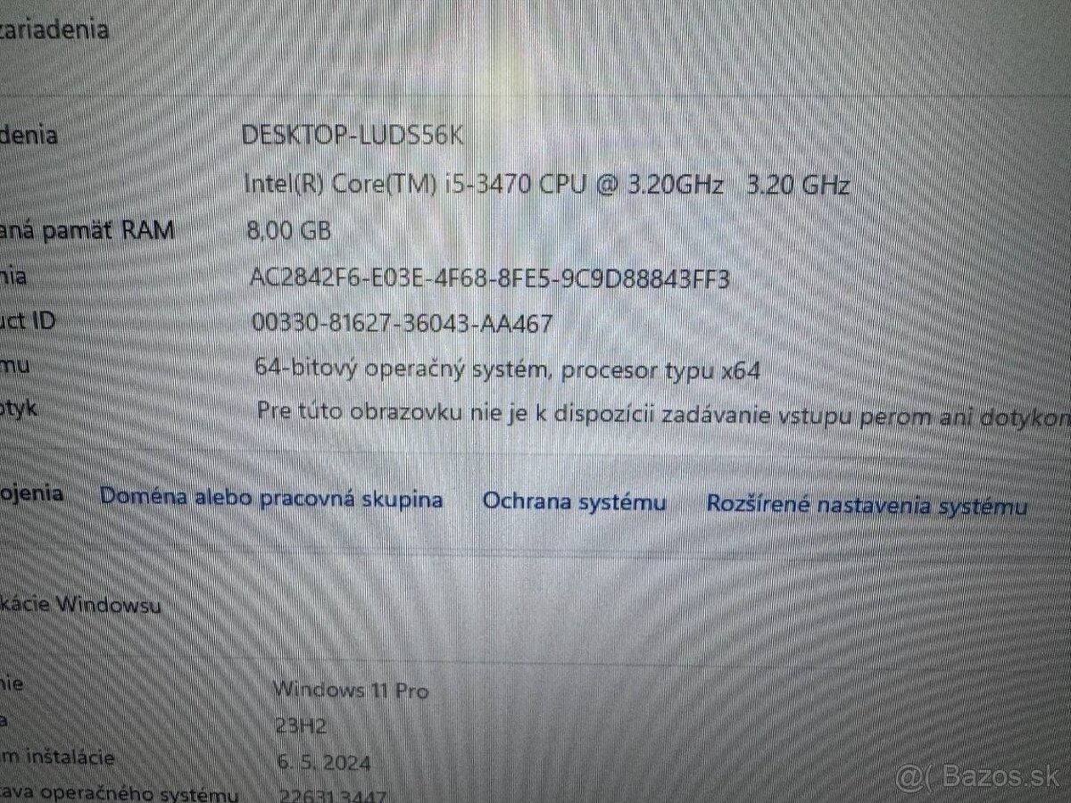 Počítač Dell 3010.Intel i5-3470 4x3,20GHz.8gb ram.256G SSD. - 6