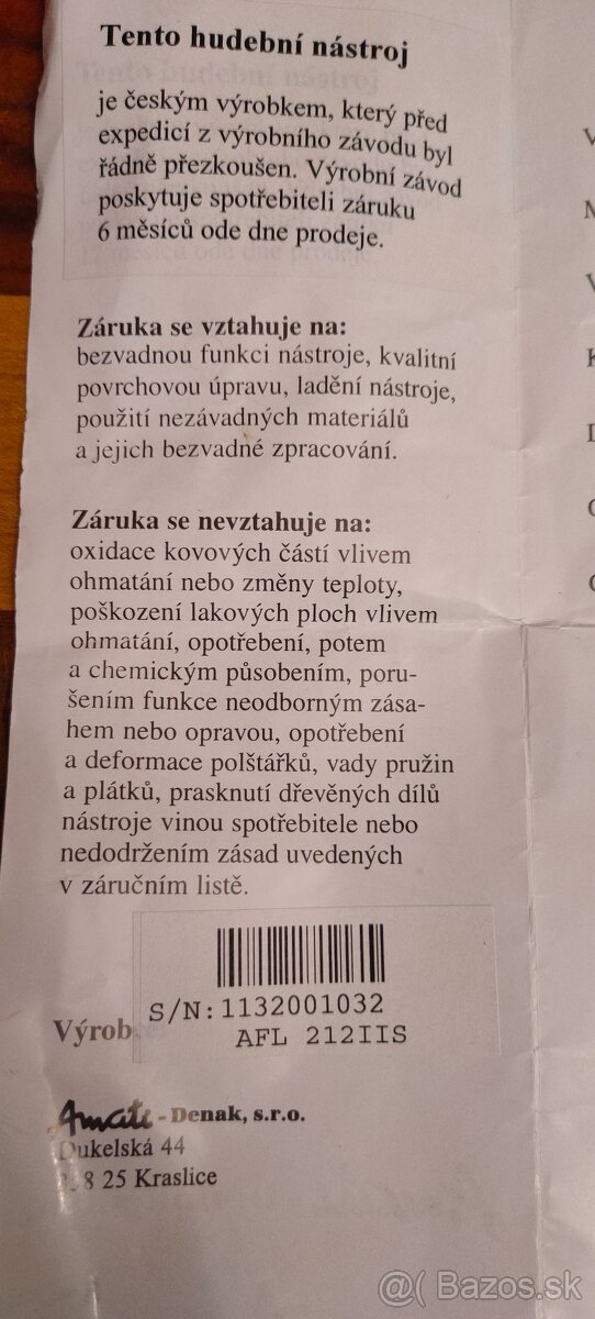 Predám flautu Amati-Denak - 6