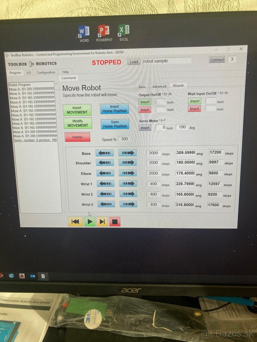 EB300 6 axis robot arm - 6