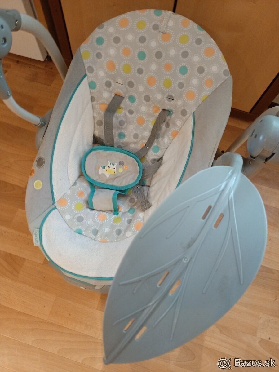 Detské hojdacie kresielko 2v1 hojdá aj vibruje - 6