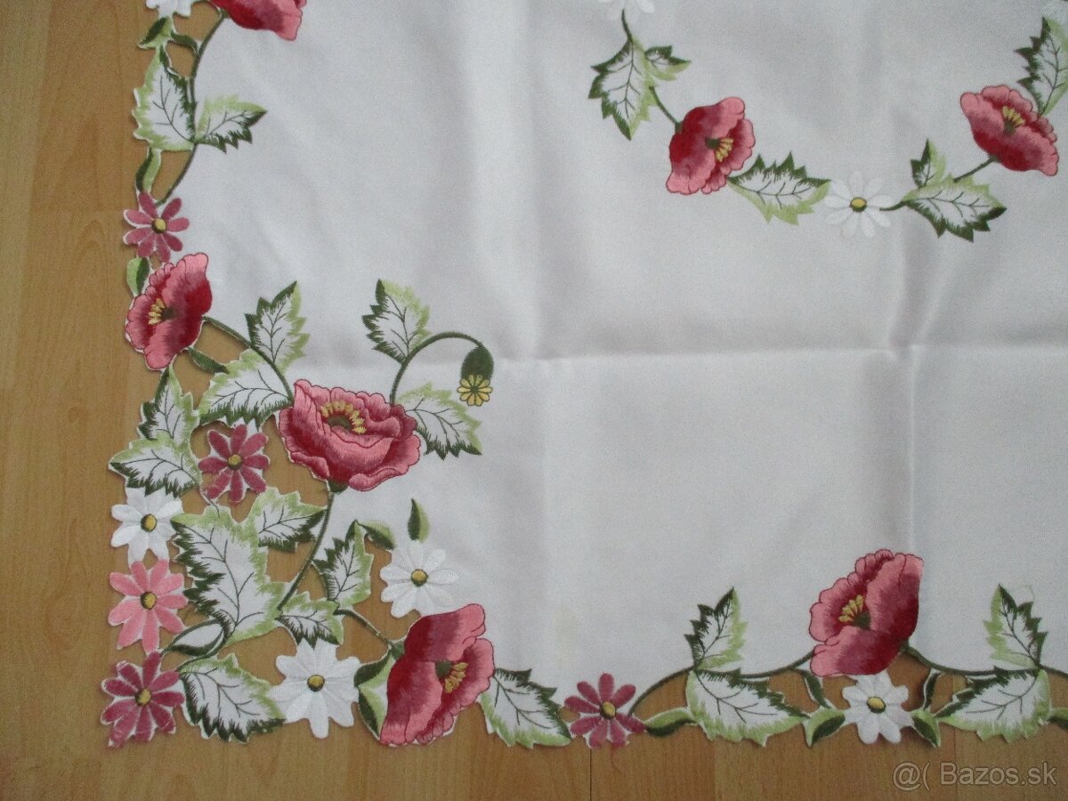 starožitnú vyšívanú dečku - obrus / 52 / - 6