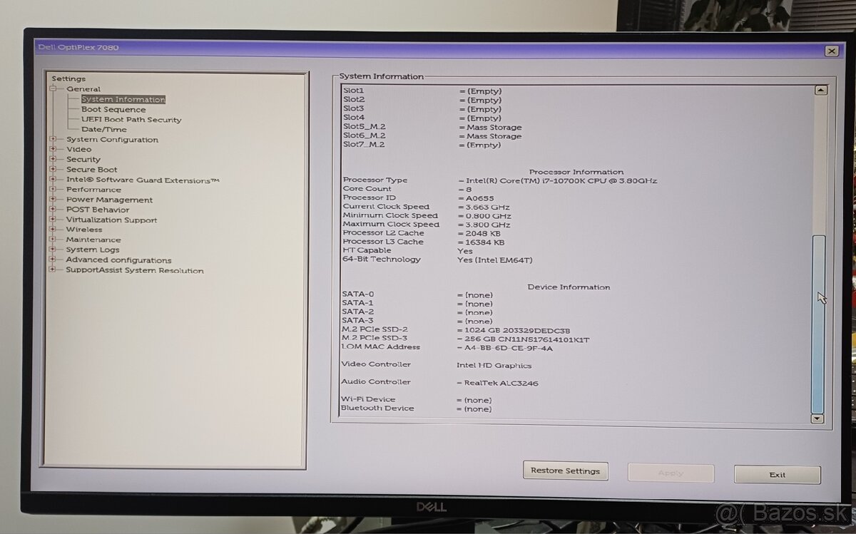 Dell OptiPlex 7080
- 6