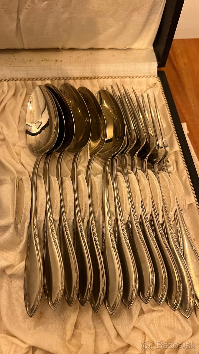 Starožitné striebrené príbory, sada príborov - 6
