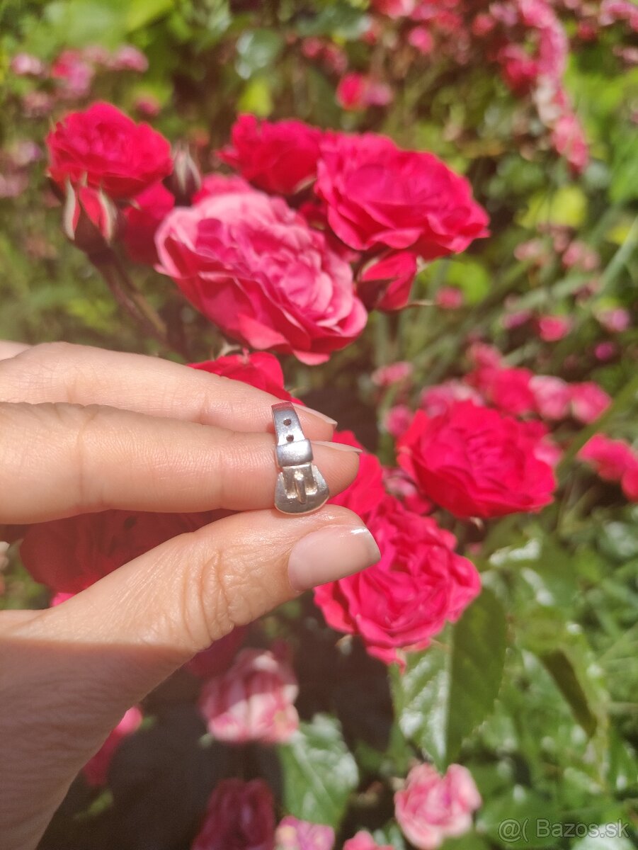 Strieborný prsteň 925 opasok - 6