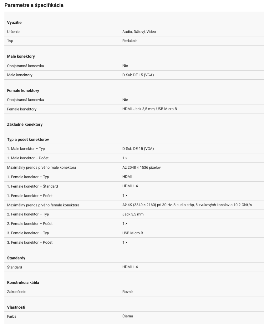 PremiumCord VGA + audio → HDMI - 6