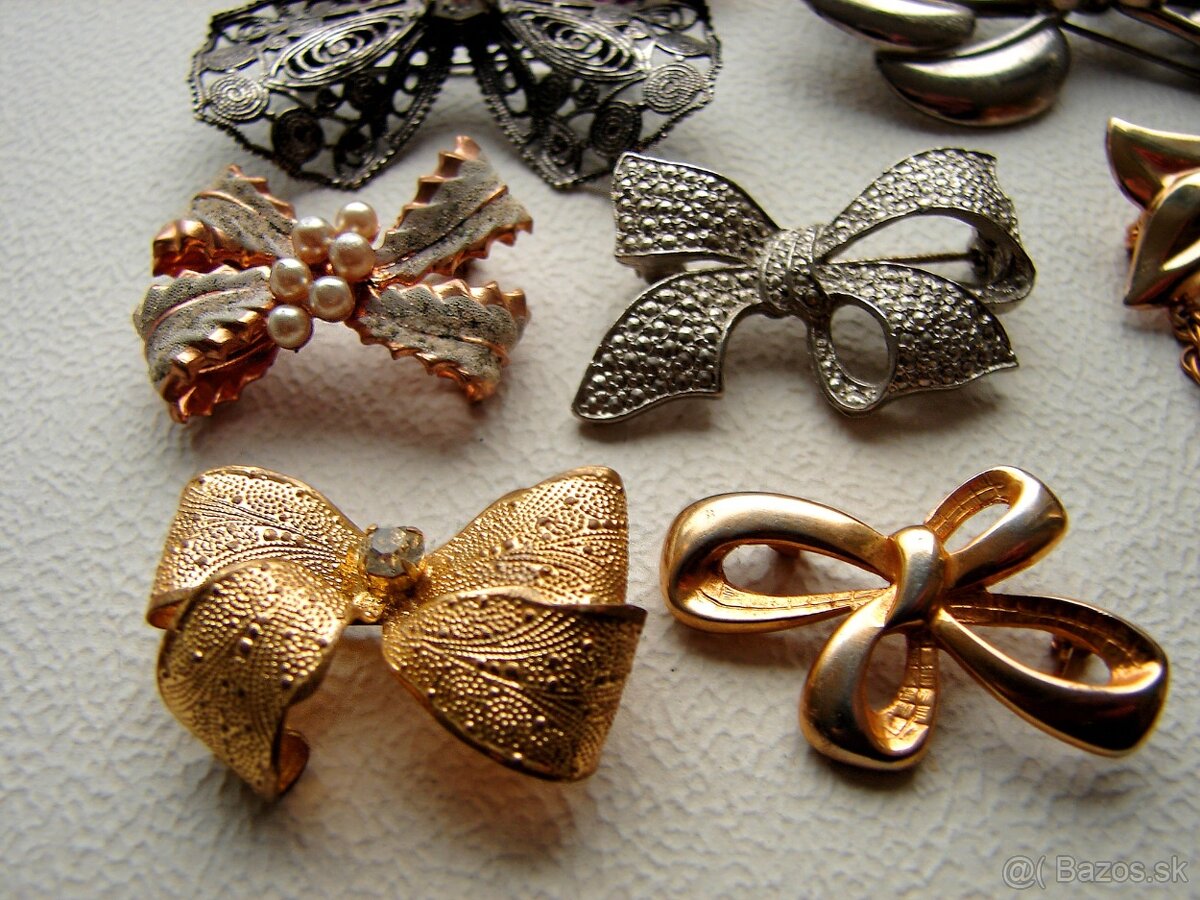 Starožitné a retro brošne - mašle - 6