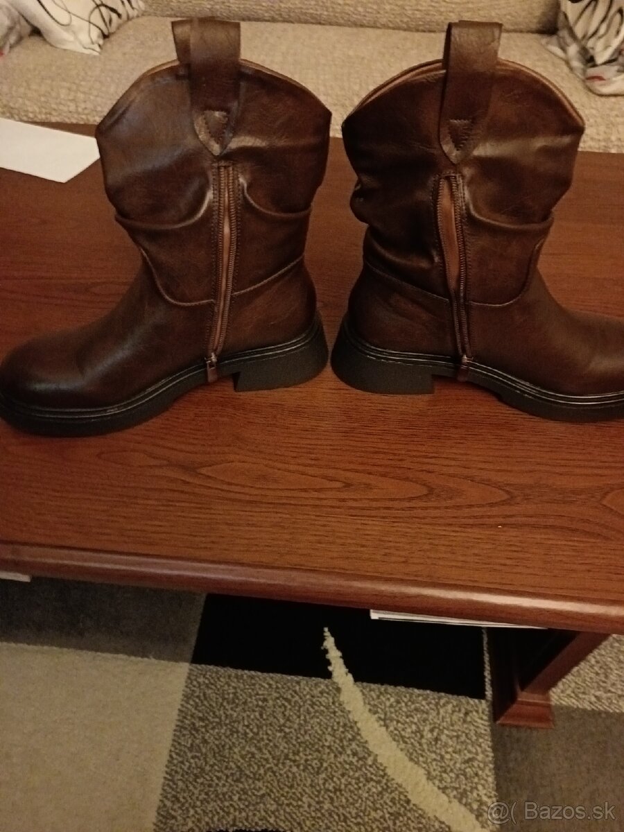 Kožené členkove čižmy - 6