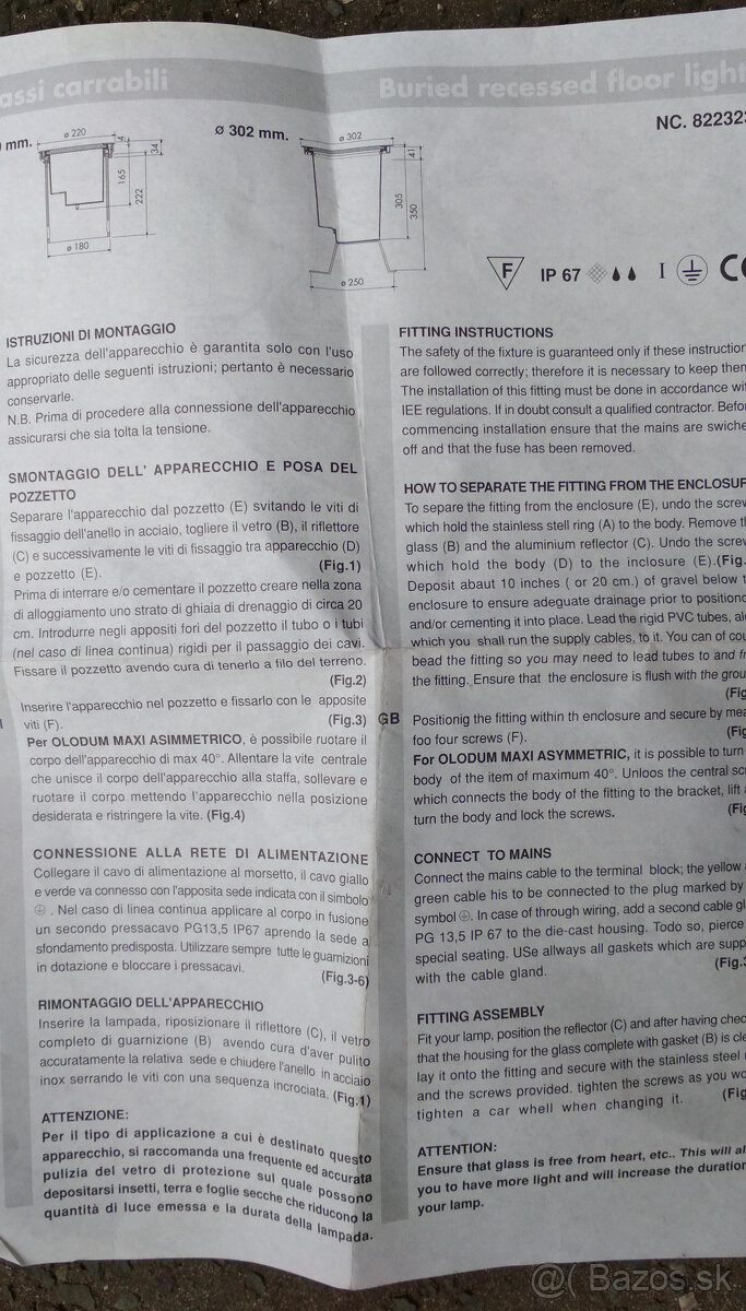 Vodotesné podzemné lampy, 2ks, halogén - 6