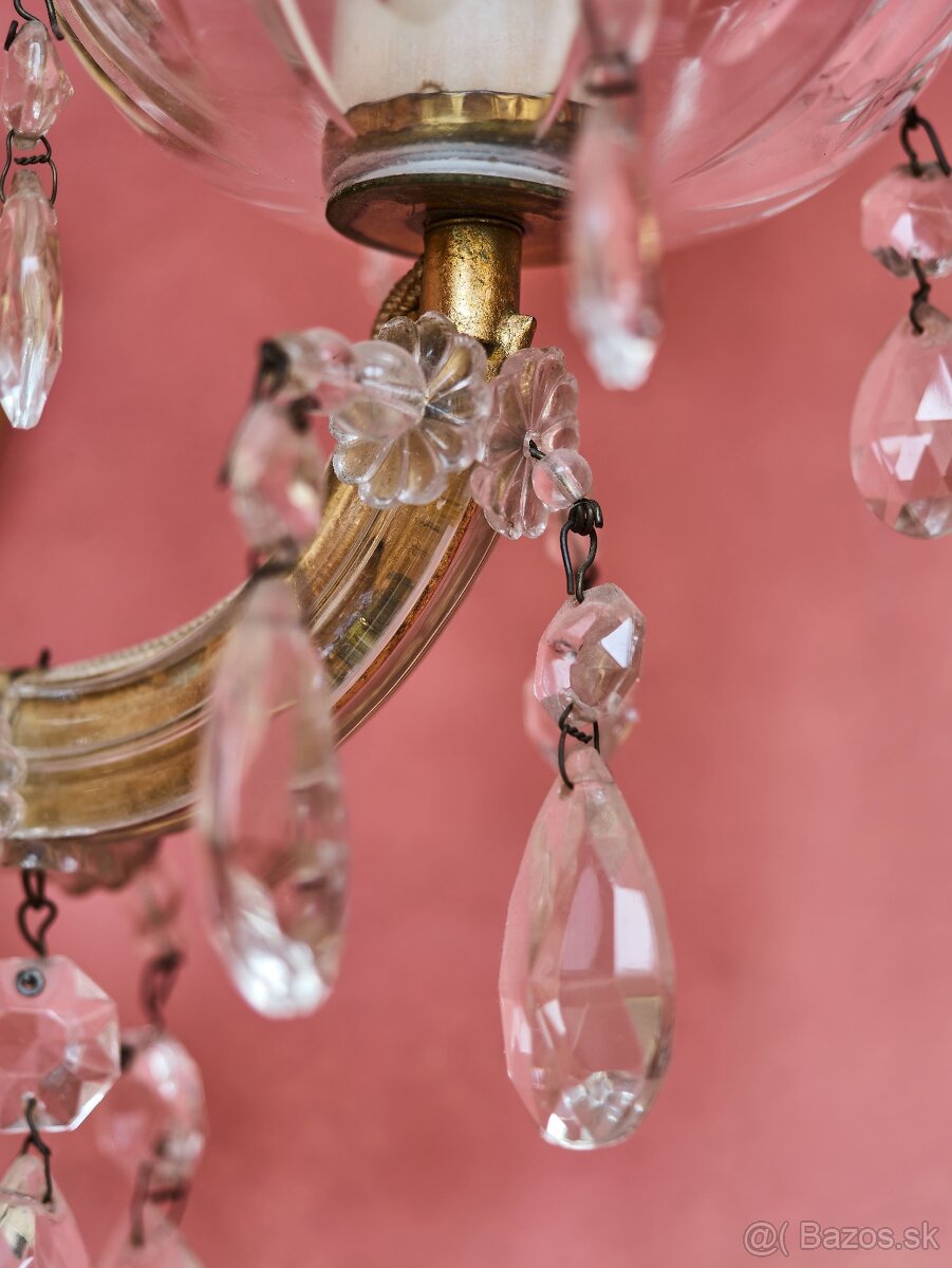 Dvojramenná tereziánska nástenná lampa / aplika - 6