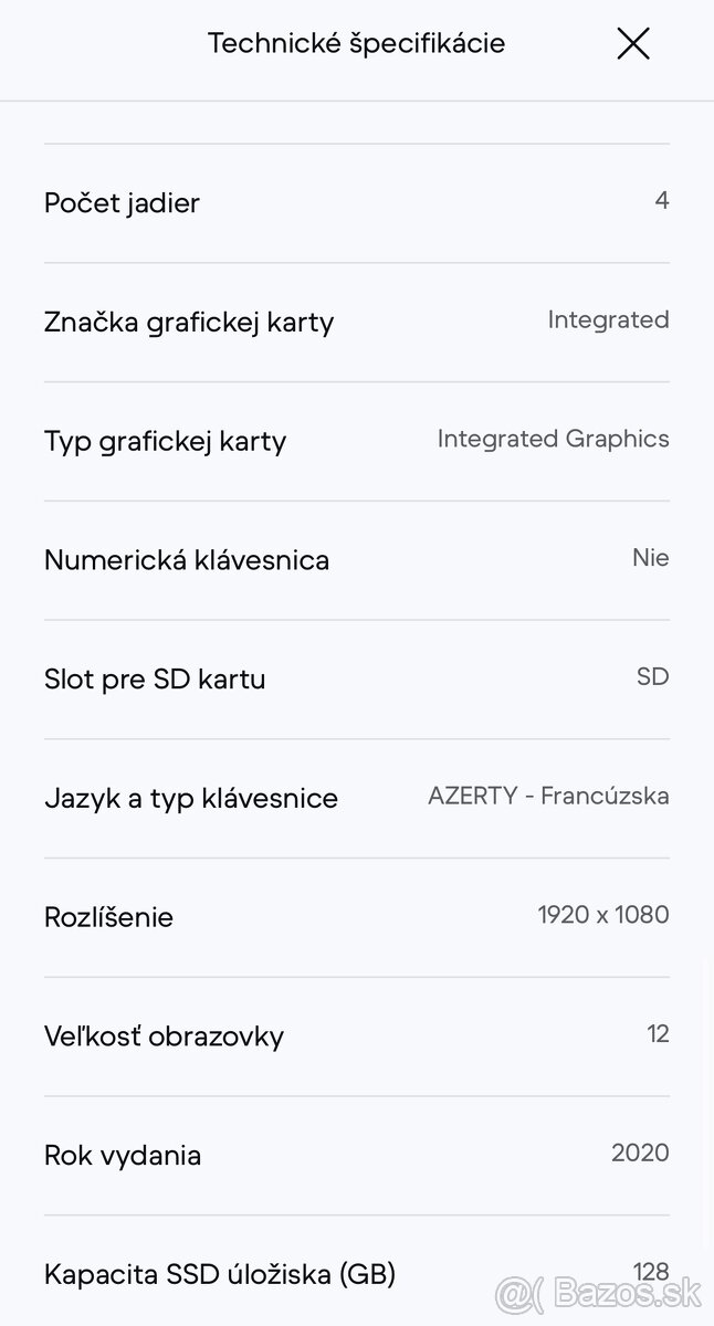 Microsoft Surface Laptop Go 2 12" - Core i5-1135G7 - 6