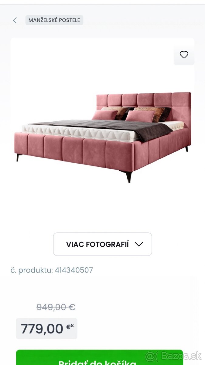 Čalúnená posteľ 160x200 - 6