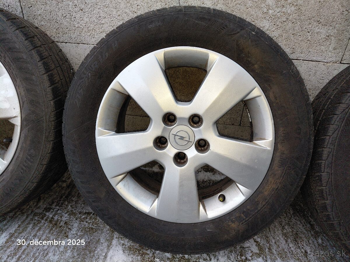 Sada ALU diskov Opel + zim. pneu, rozteč 5 x 110 R16 , ET41 - 6