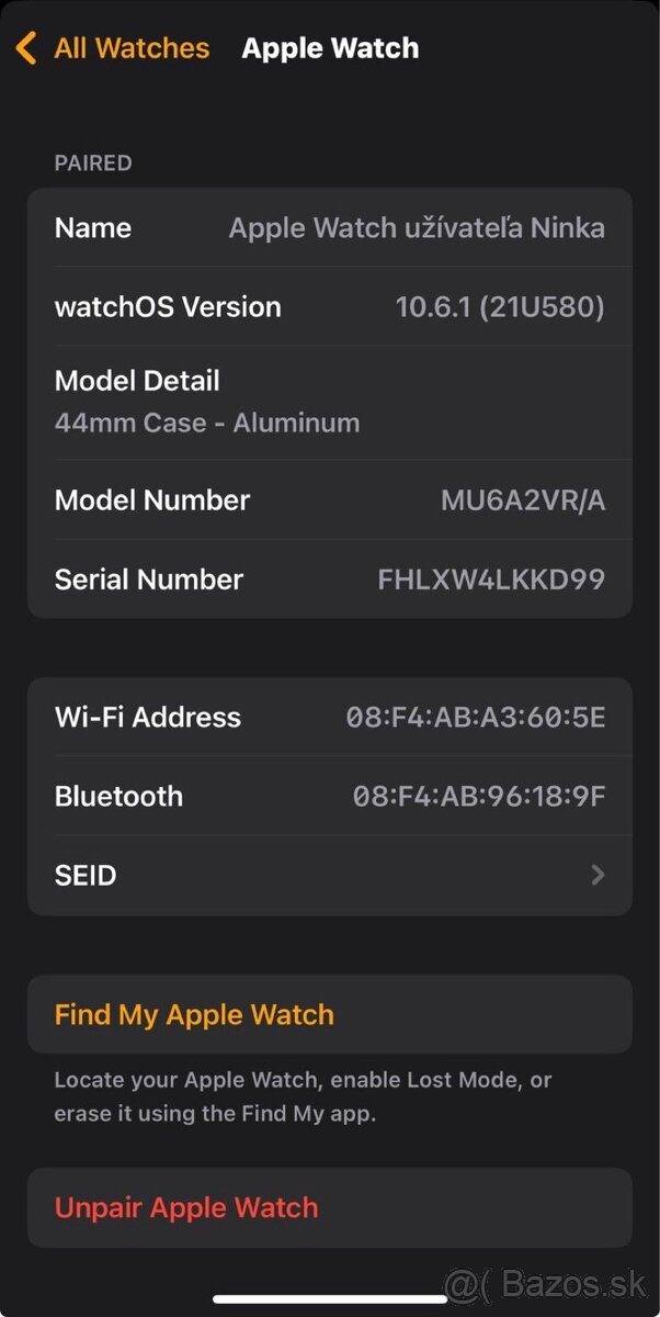 Apple Watch series 4 - 6