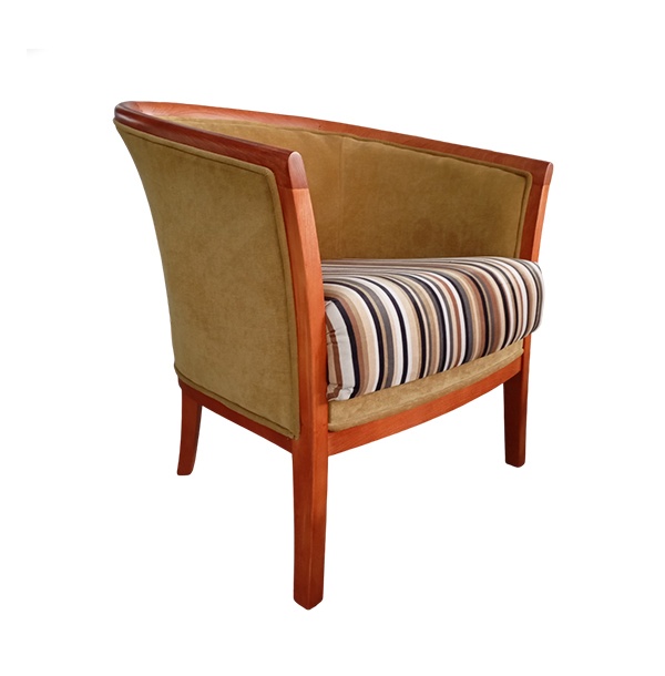 Drevené čalúnené kreslá a stolík - REZERVOVANÉ - 6