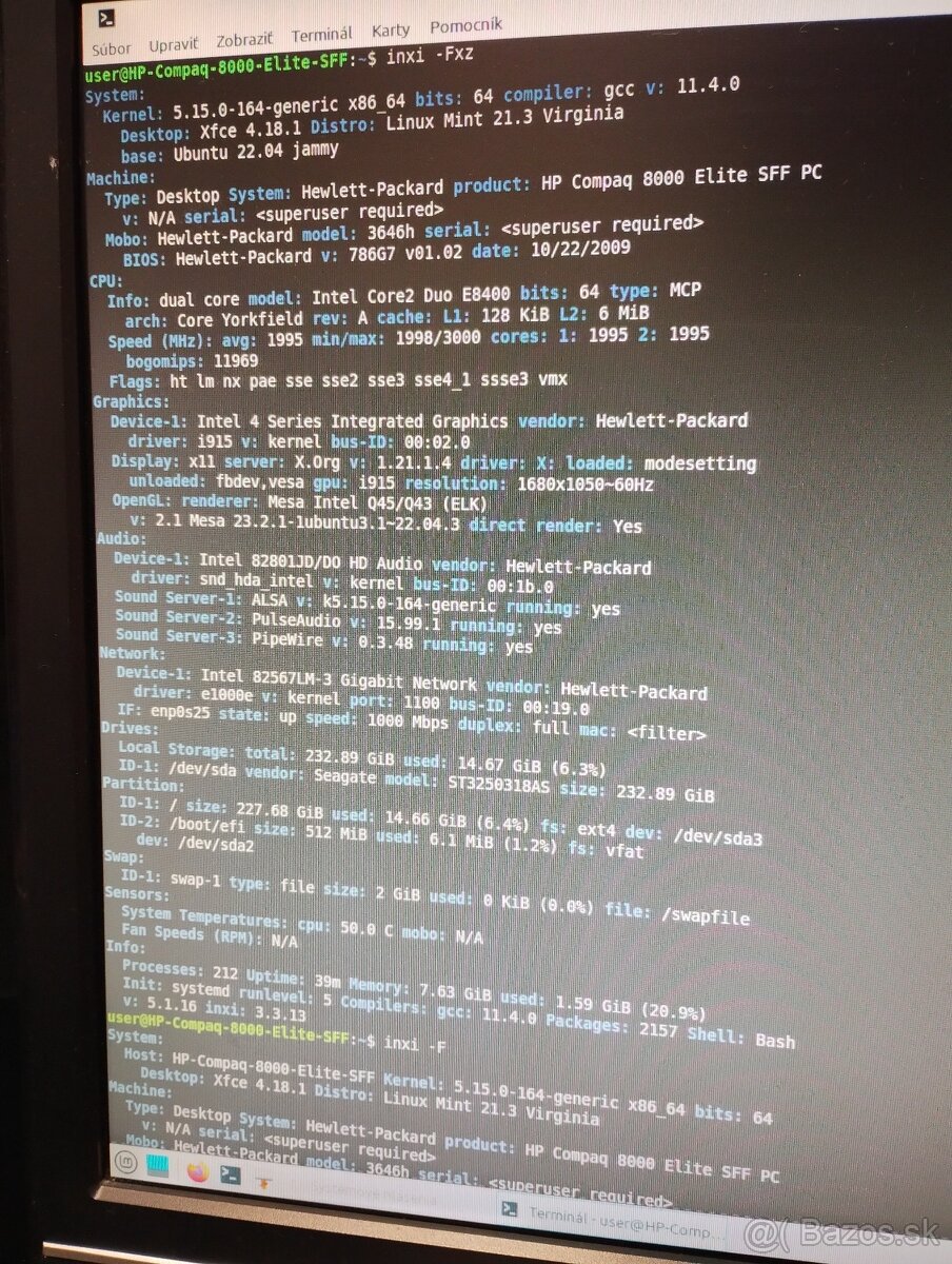 Predám počítač HP Compaq 8000 Elite SFF - 6