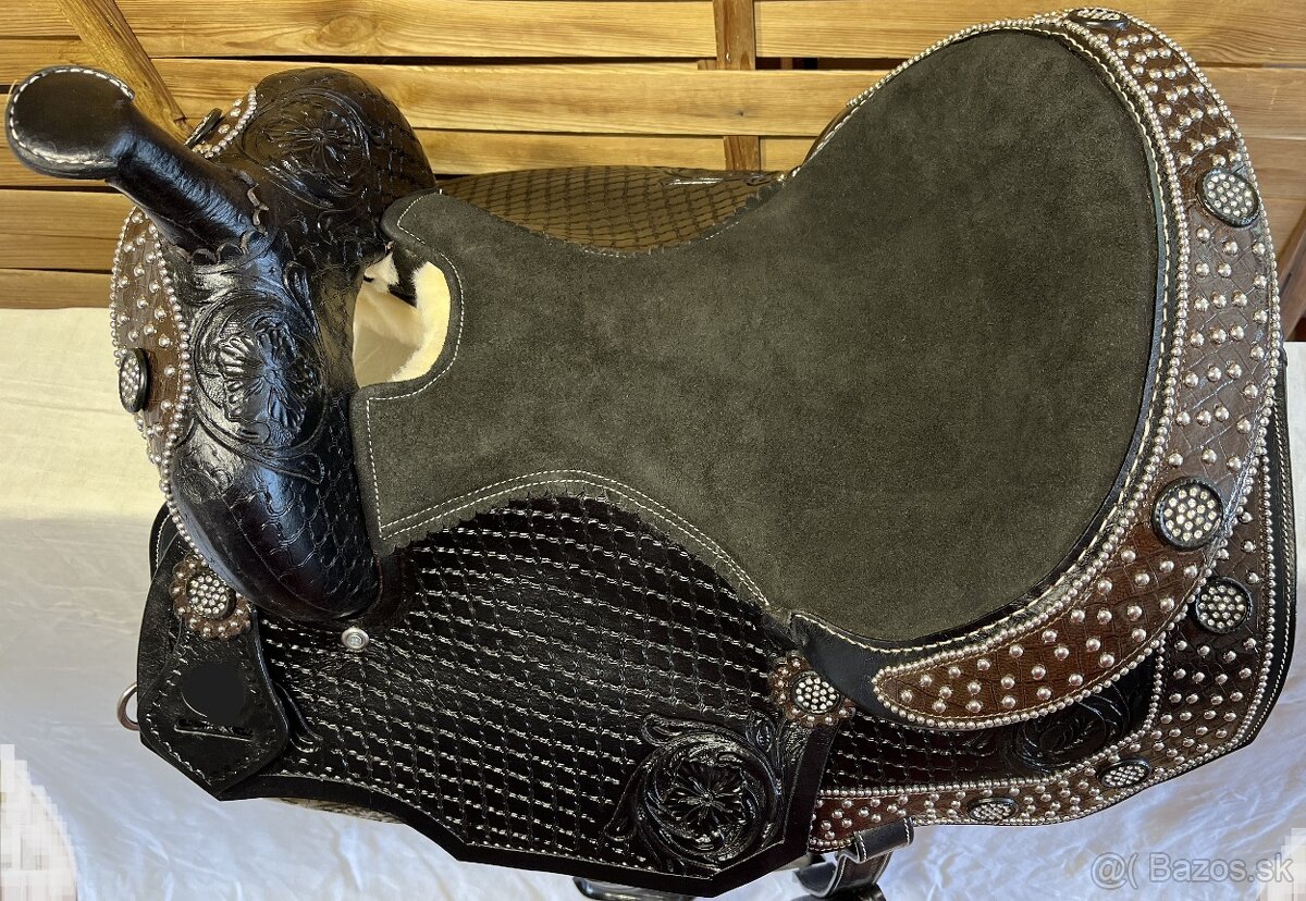 Westernový sedlový komplet 22) černý - 6