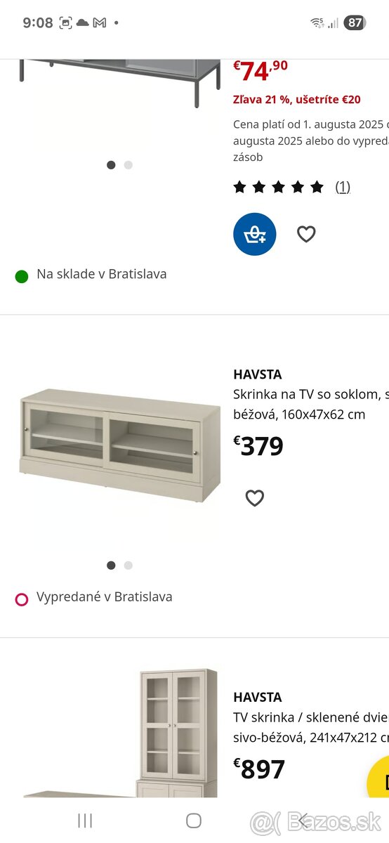 TV skrinka IKEA - HAVSTA - 6