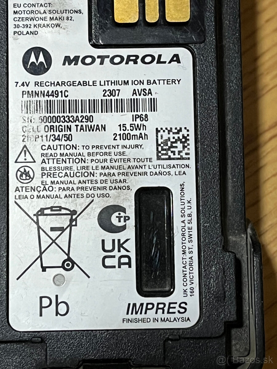 Vysielačky motorola DP2400e UHF 6ks + impres nabijacka - 6
