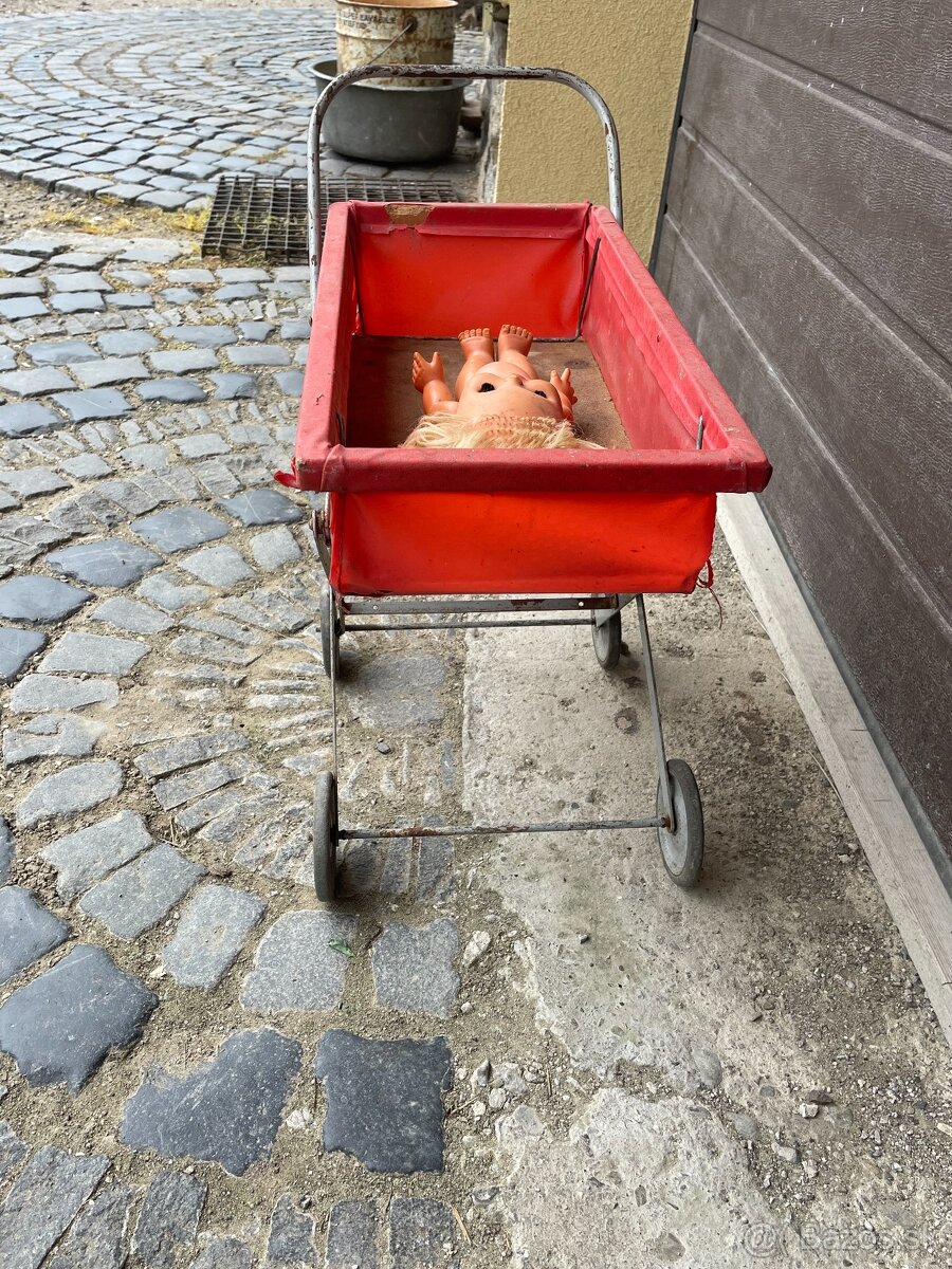 Detský retro kočík pre bábiky - 6