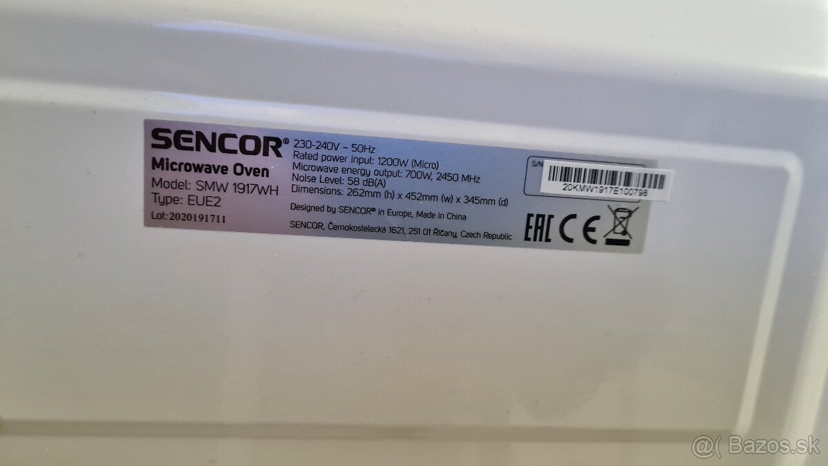Mikrovlnka Sencor SMW 1917WH - 6