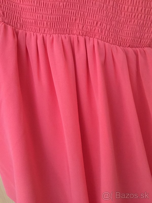 Spoločenské šaty lososové veľ. S - 6