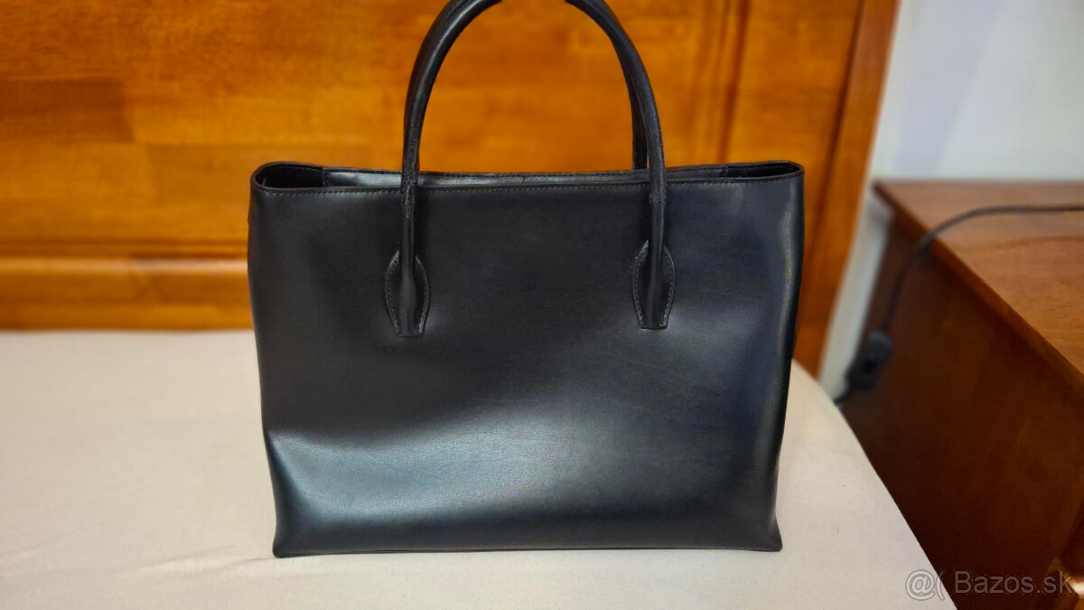 čierna kožená kabelka cavalli class - nová - 6