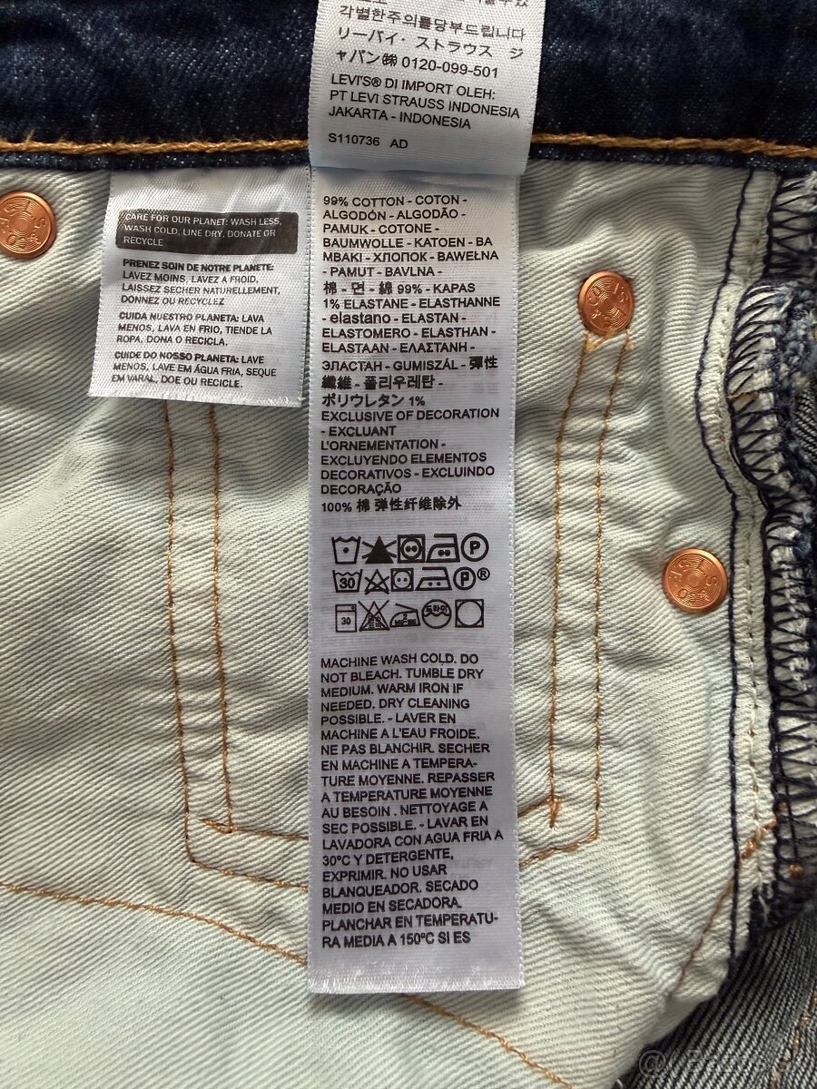 Pánske rifle LEVIS 511 SLIM W30 L30 - 6