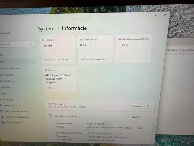ASUS TUF Gaming A16 --- RTX5060 - 6