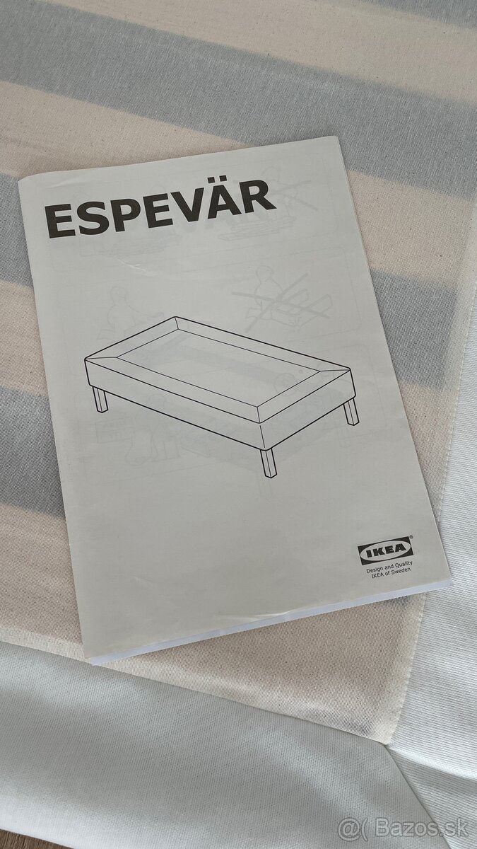 IKEA posteľ ESPEVÄR 90 x 200 cm biela - 6