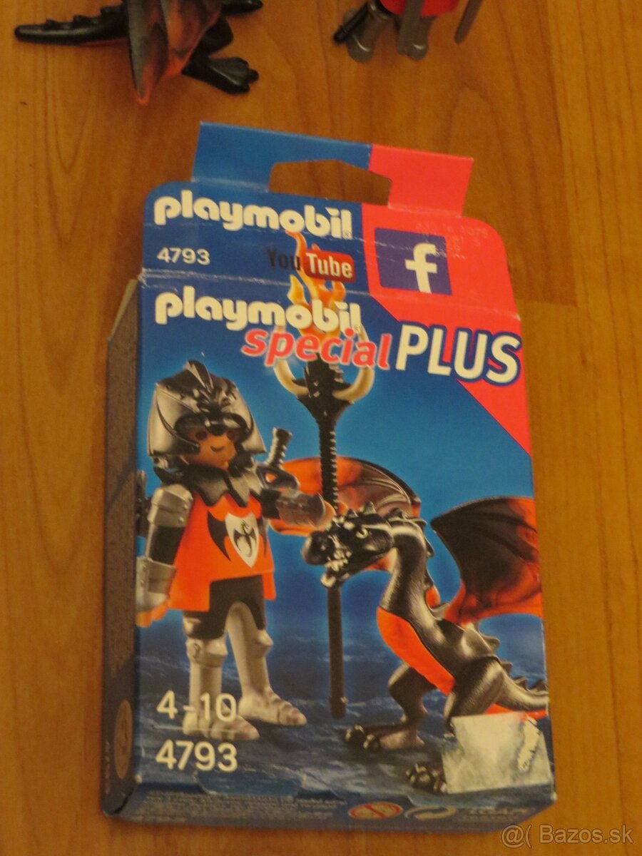 PLAYMOBIL - postavička rytiera s drakom - s krabicou - 6
