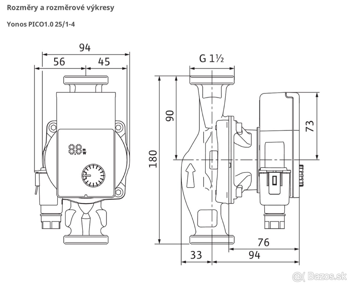 Obehové čerpadlo Yonos PICO 1.0 25/1-4 - 6