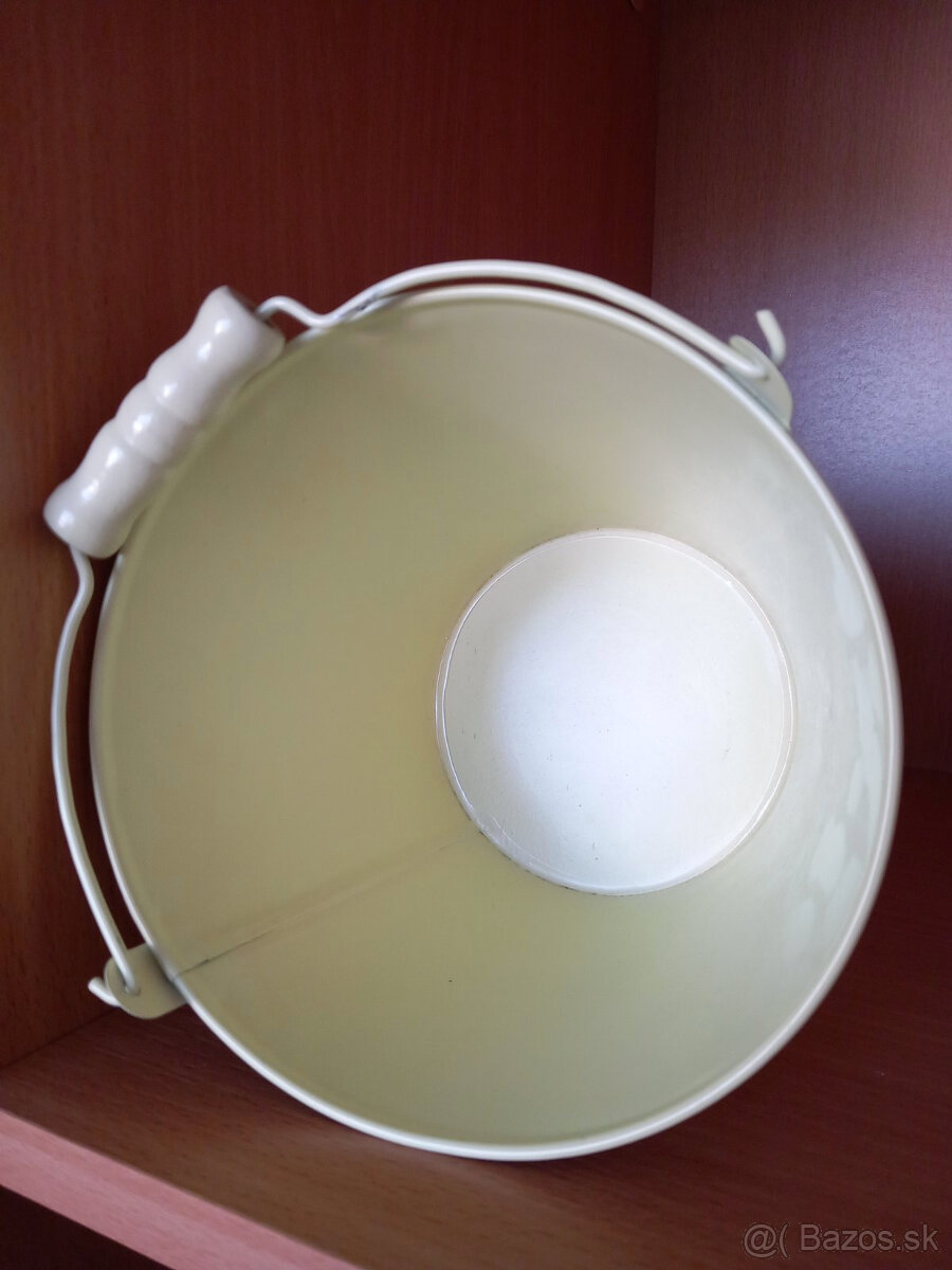 Sada 2ks kovové vedierka, obaly na kvetináče s bylinkami - 6