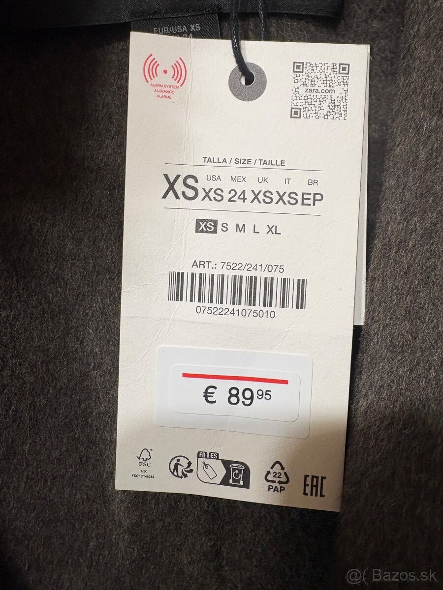 ZARA WOOL COLLECTION KABÁTIK XS OVERSIZE - 6