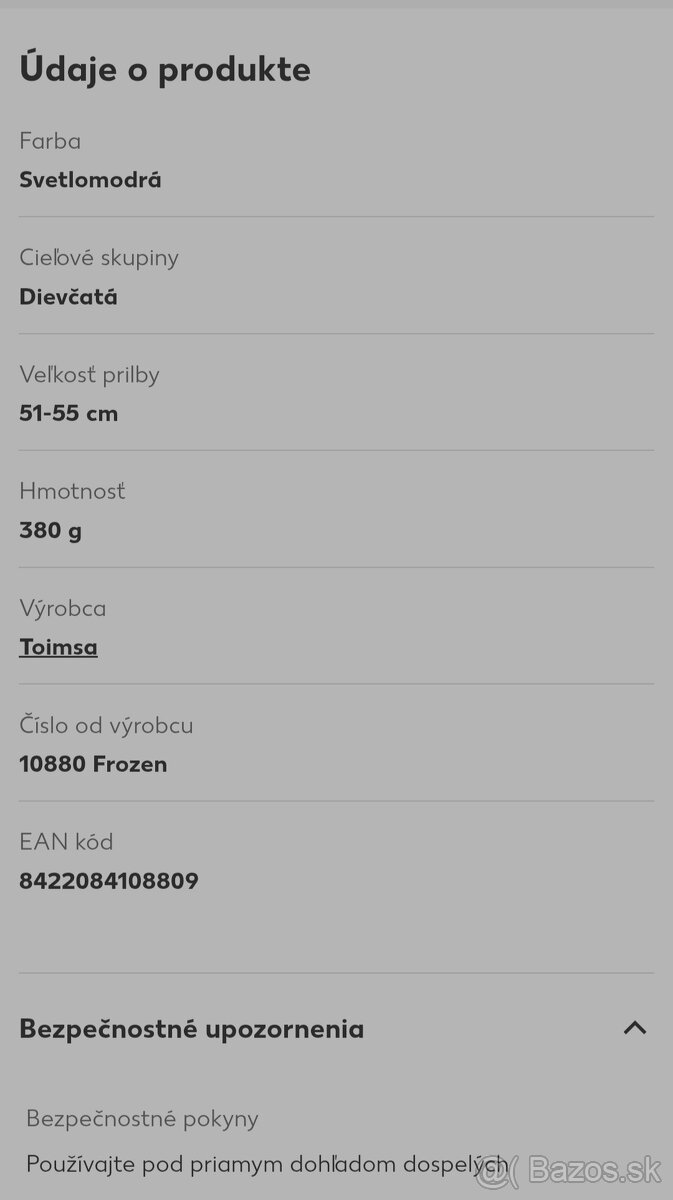 Detská prilba FROZEN - 6