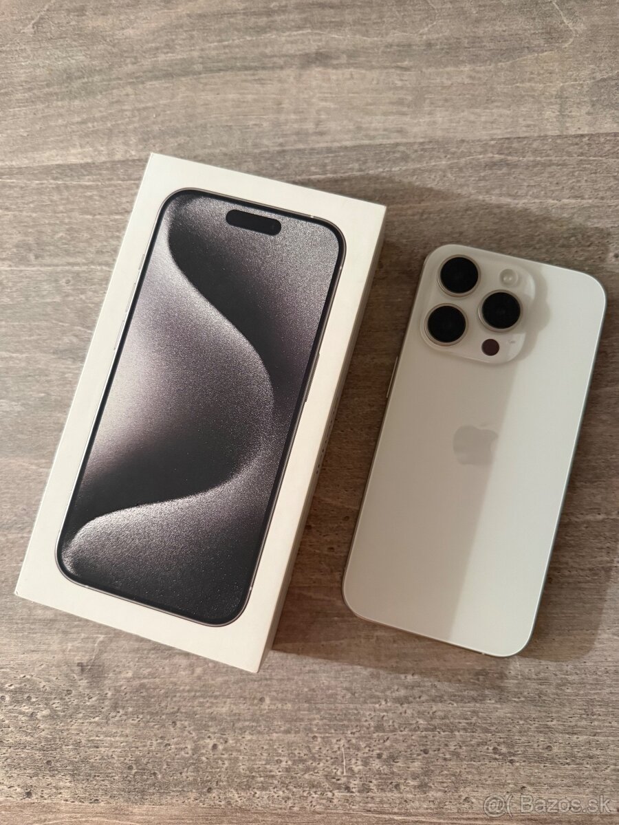 Iphone 15 Pro 512 GB biely ako nový bez škrabancov. - 6
